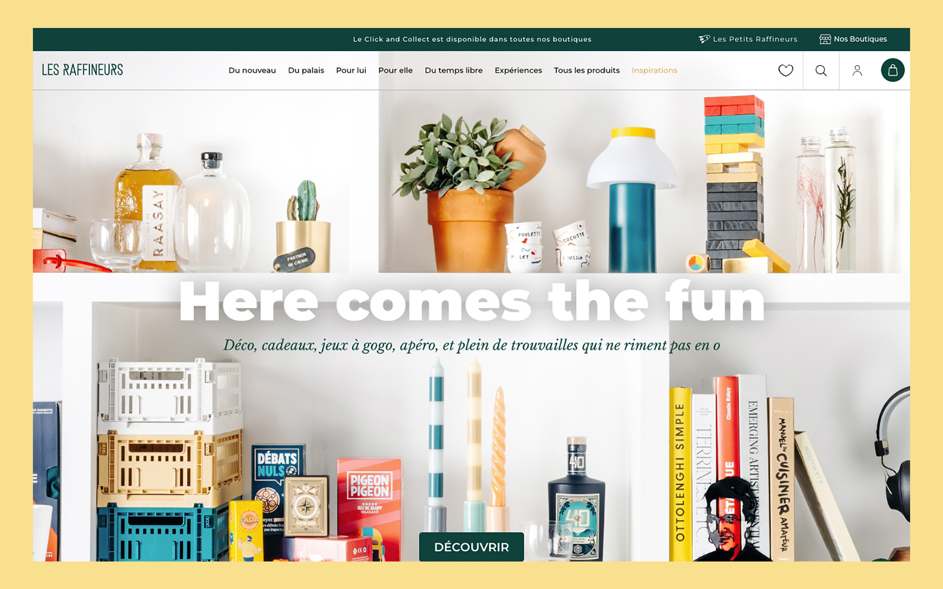 Les raffineurs home page screenshot
