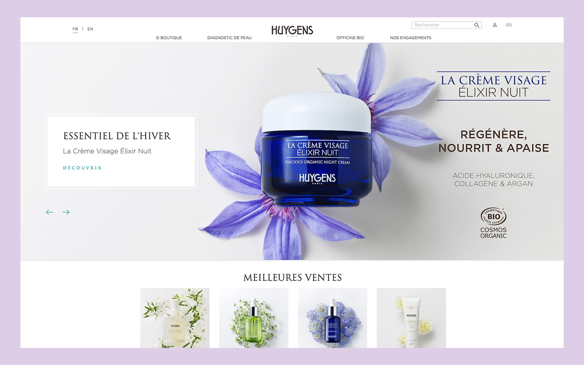 Huygens homepage screenshot